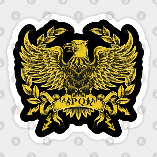 Rome and the Ancient World - SPQR Sticker by Modern Medieval Design